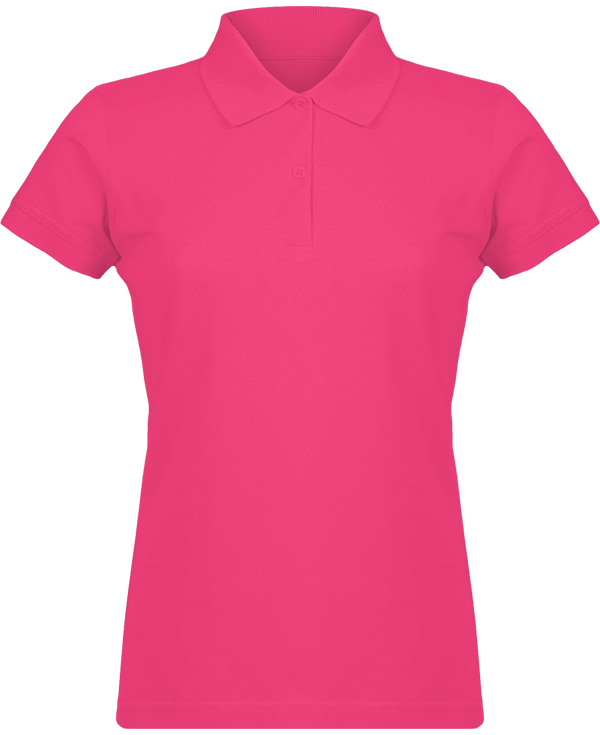 Polo Maille Piquée Femme Fuchsia