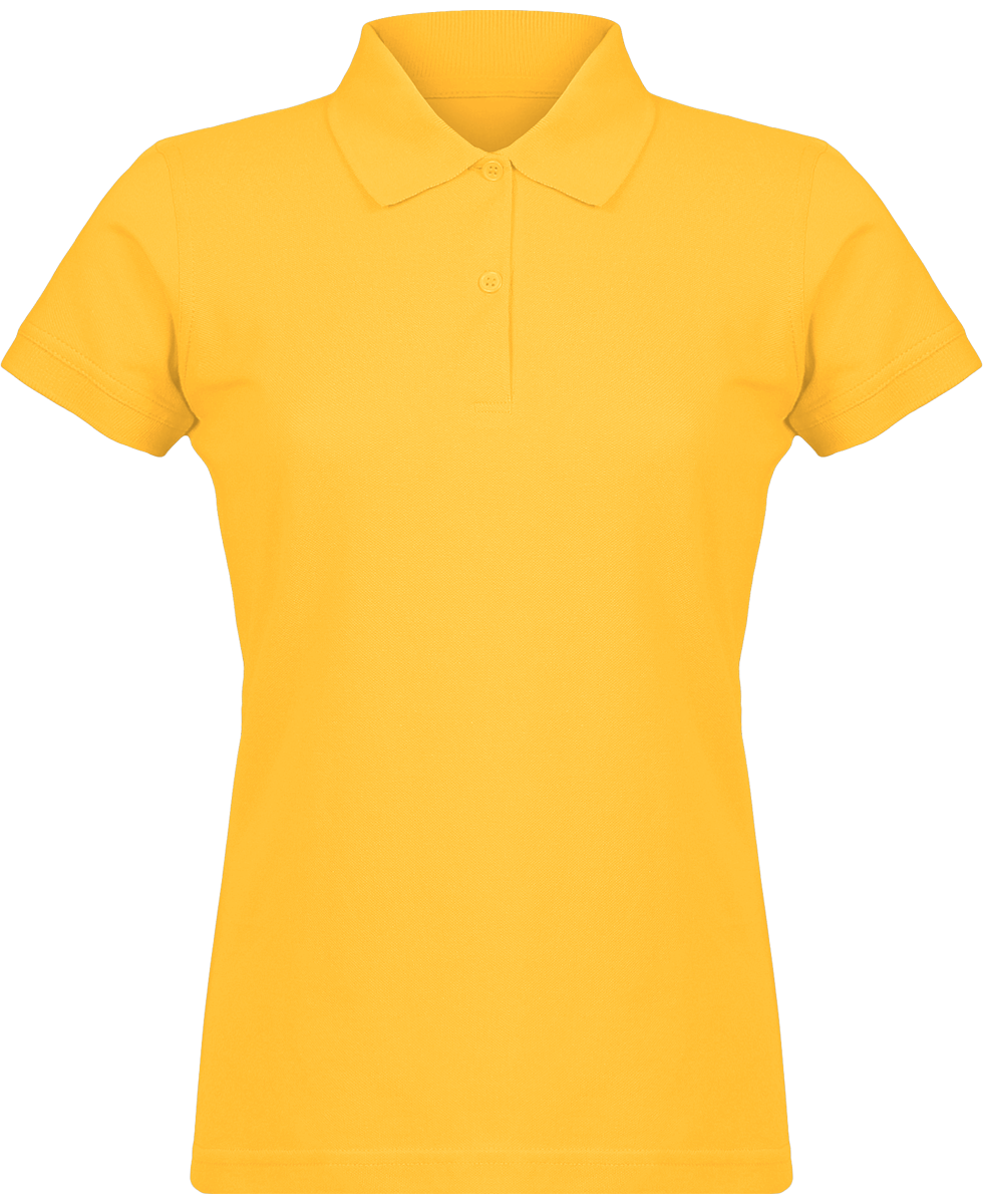 Polo Maille Piquée Femme Gold