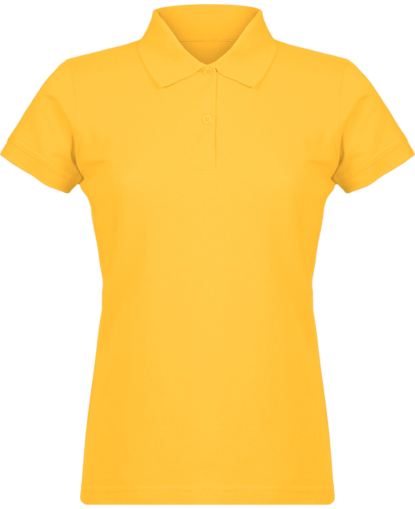 Polo Maille Piquée Femme Gold