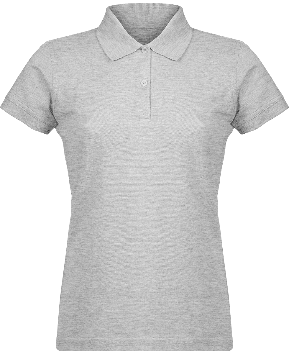 Polo Maille Piquée Femme Heather Grey
