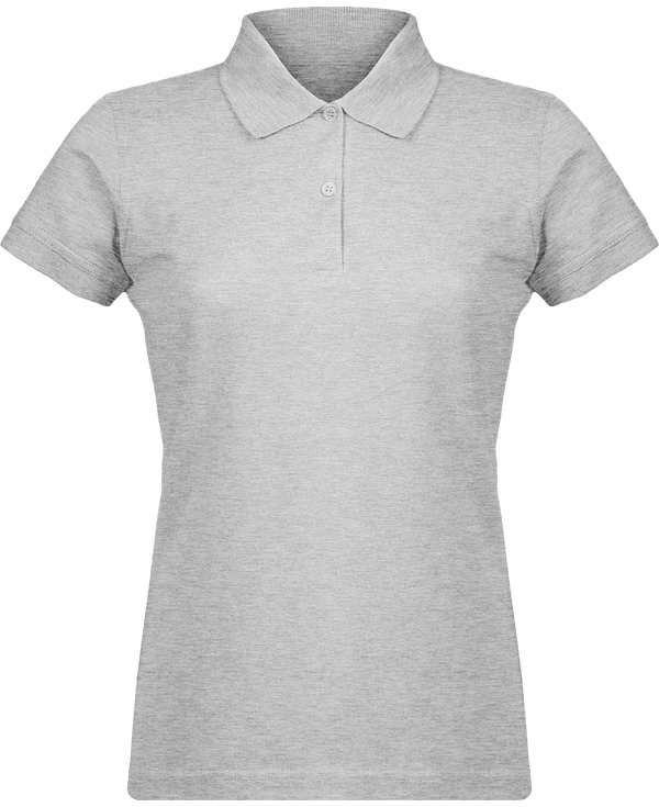 Polo Maille Piquée Femme Heather Grey