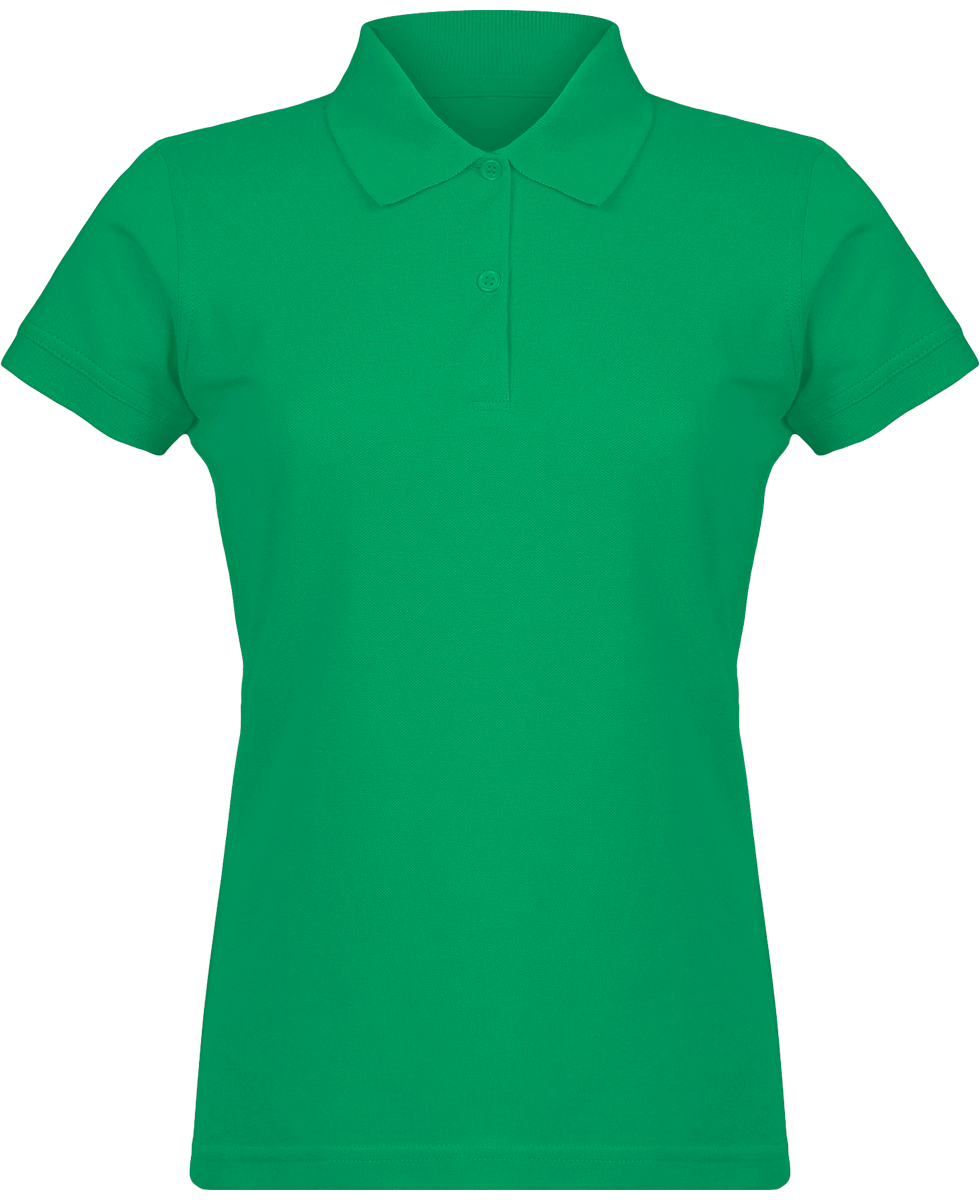 Pique Mesh Polo Shirt For Women Kelly Green