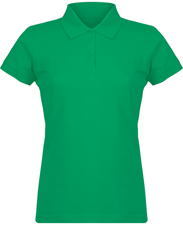 Polo Maille Piquée Femme Kelly Green