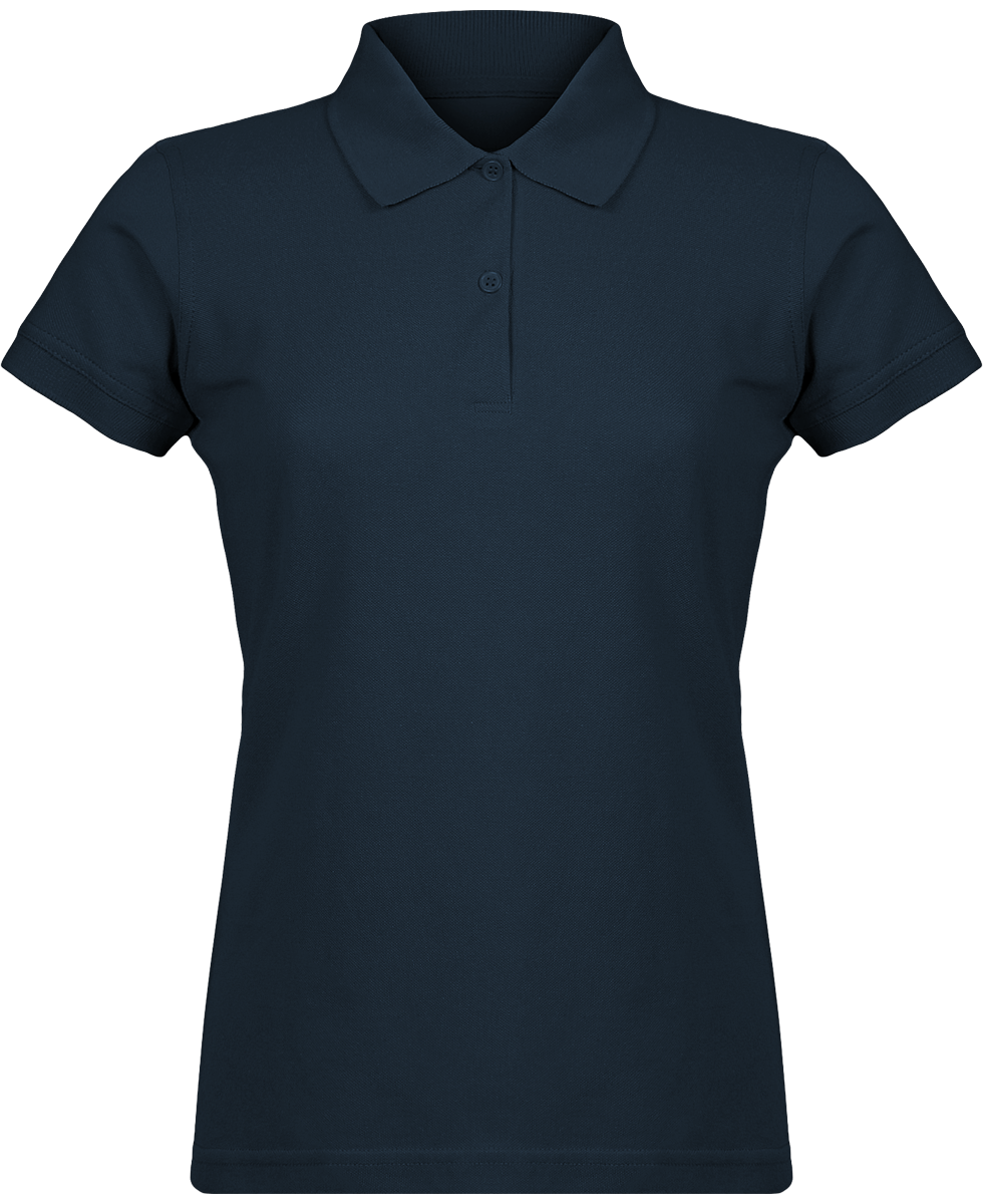 Polo Maille Piquée Femme Navy