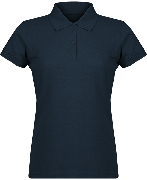 Polo Maille Piquée Femme Navy