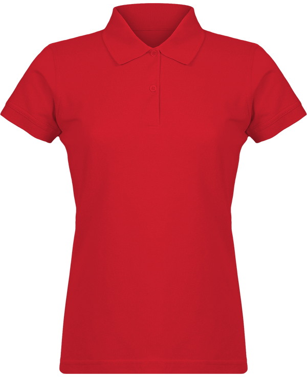 Polo Maille Piquée Femme Red