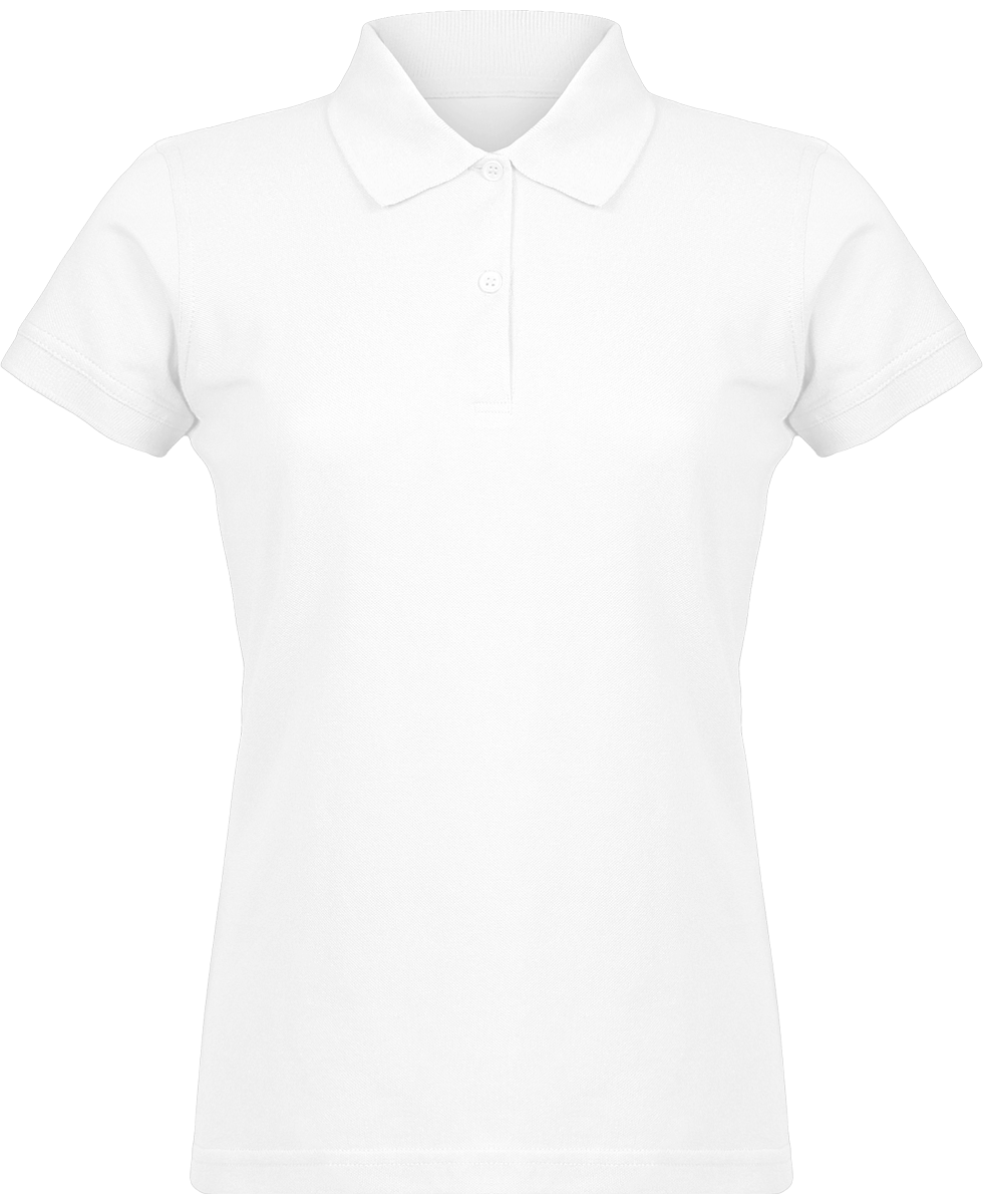 Pique Mesh Polo Shirt For Women White