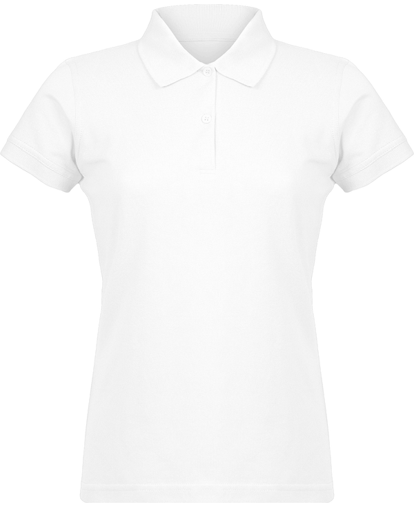 Polo Maille Piquée Femme White