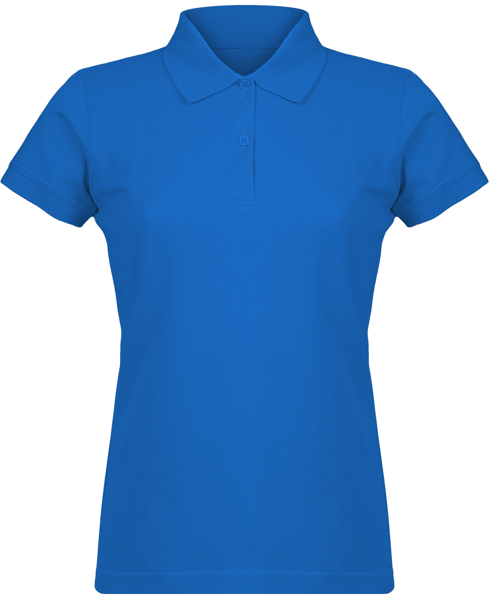 Pique Mesh Polo Shirt For Women Royal Blue