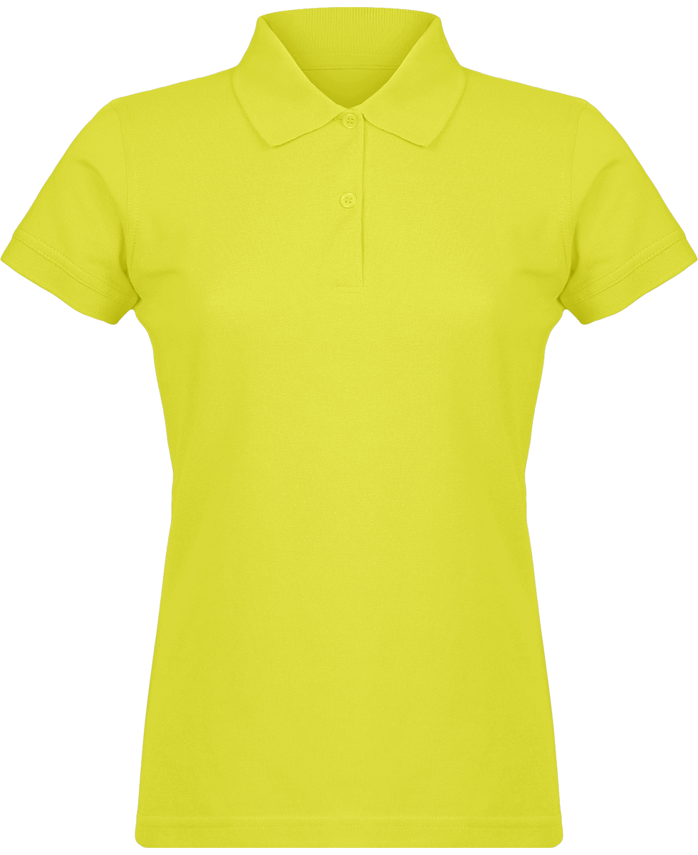 Pique Mesh Polo Shirt For Women Pixel Lime