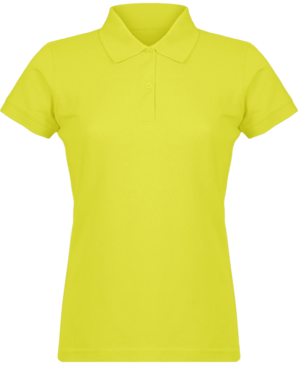 Polo Maille Piquée Femme Pixel Lime