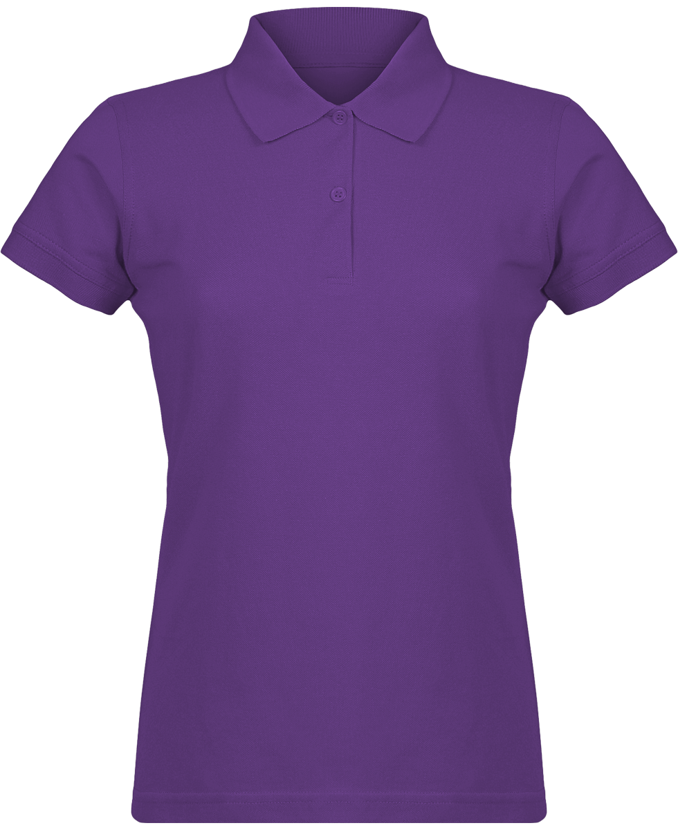 Pique Mesh Polo Shirt For Women Purple