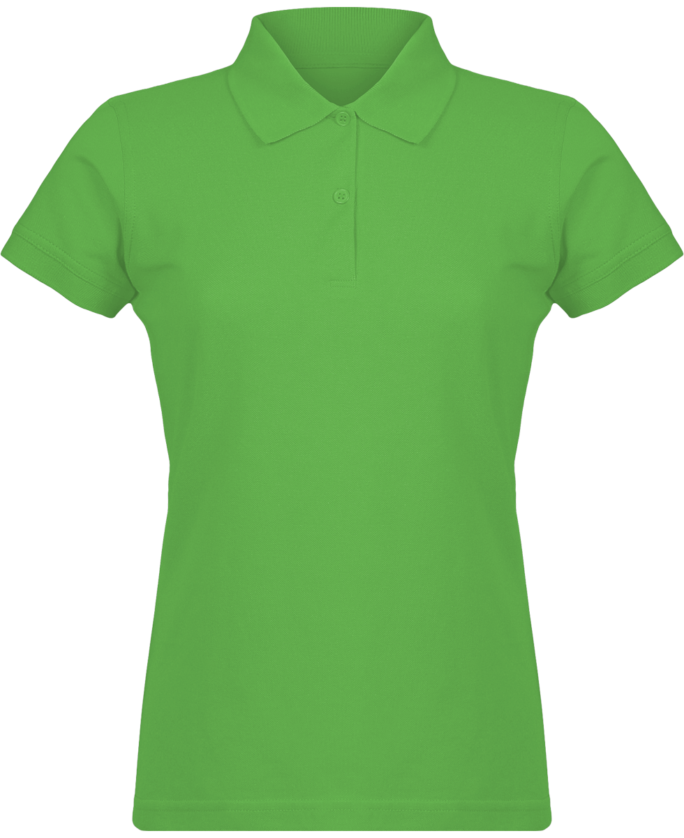 Pique Mesh Polo Shirt For Women Real Green