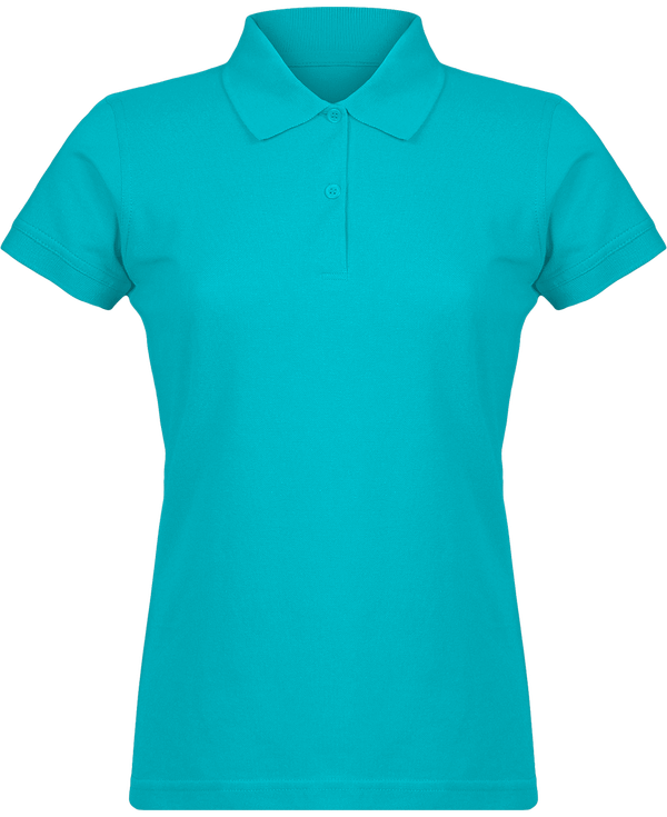 Polo Maille Piquée Femme Real Turquoise