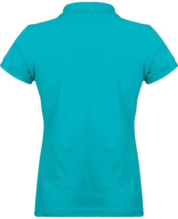 Polo femme 180g dos Real Turquoise