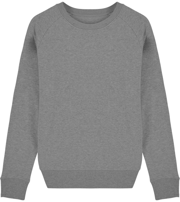 Sweat shirt femme col rond stella tripster face Mid Heather Grey