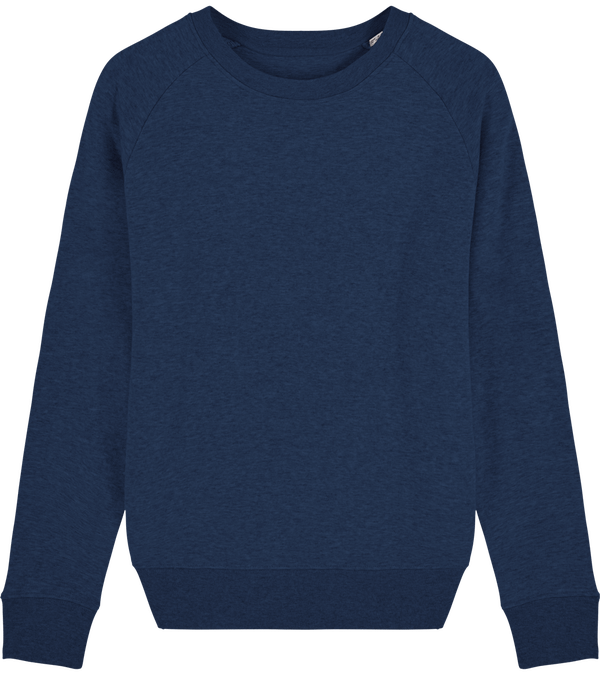 Sweat shirt femme col rond stella tripster face Black Heather Blue