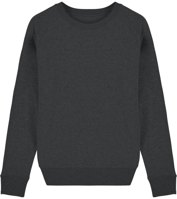 Sweat shirt femme col rond stella tripster face Dark Heather Grey