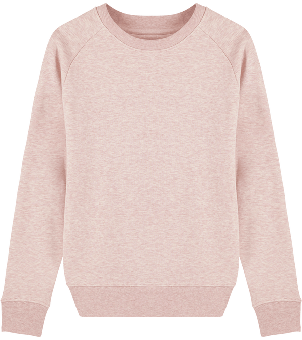 Sweat shirt femme col rond stella tripster face Cream Heather Pink