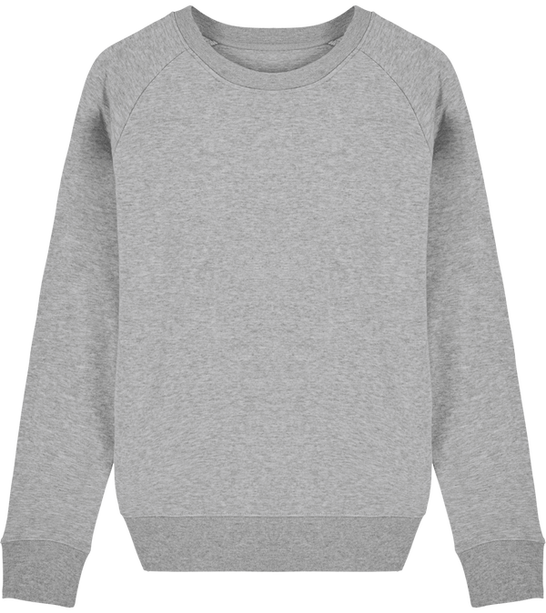 Sweat shirt femme col rond stella tripster face Heather Grey