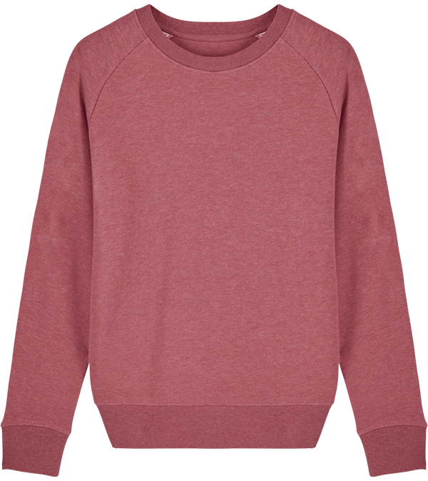 Sweat shirt femme col rond stella tripster face Heather Cranberry