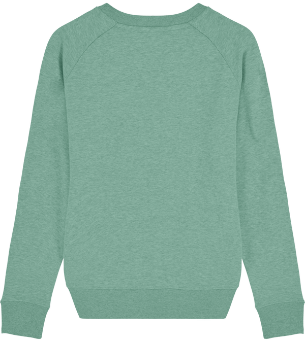 Sweat shirt femme col rond stella tripster dos Mid Heather Green