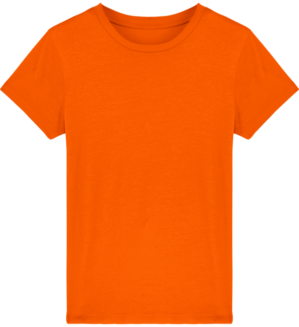 Tee shirt enfant bio stanley mini creator face Bright Orange