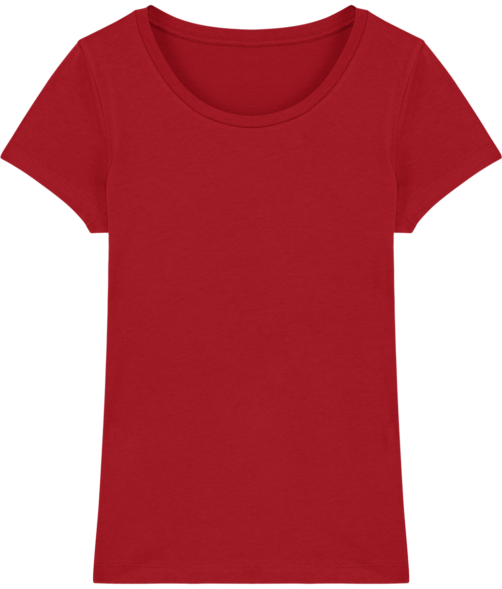 Tee shirt femme bio stella lover face Red