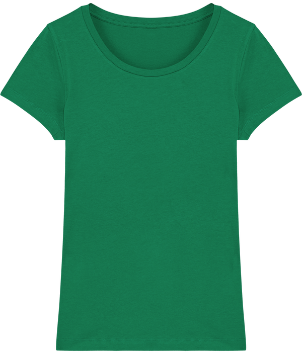 Tee shirt femme bio stella lover face Varsity Green