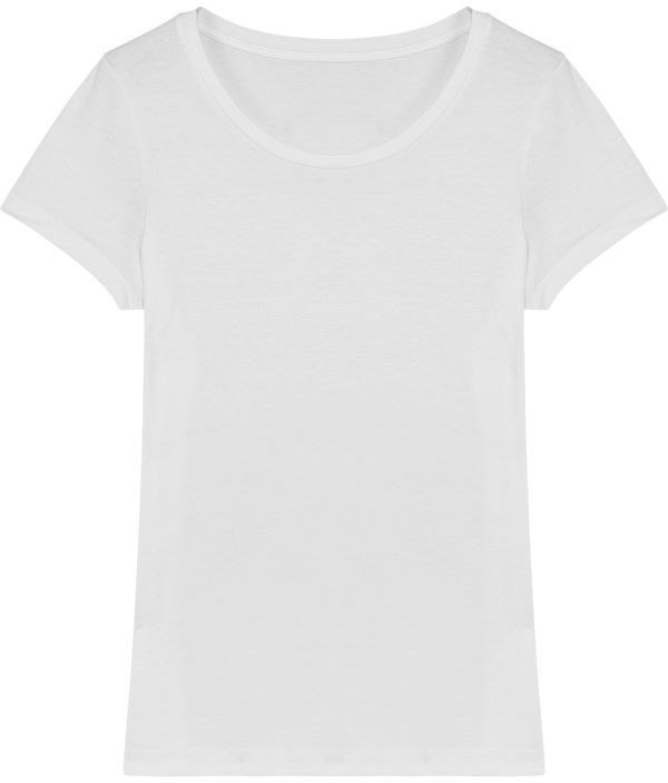 Tee shirt femme bio stella lover face White