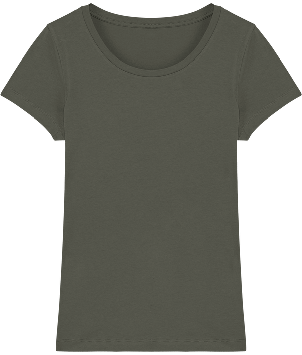 Tee shirt femme bio stella lover face Khaki