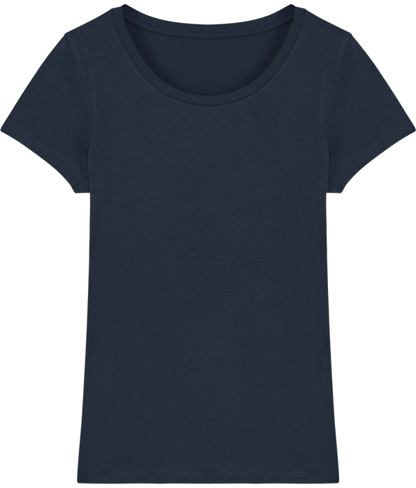 Tee shirt femme bio stella lover face French Navy