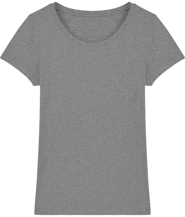 Tee shirt femme bio stella lover face Mid Heather Grey