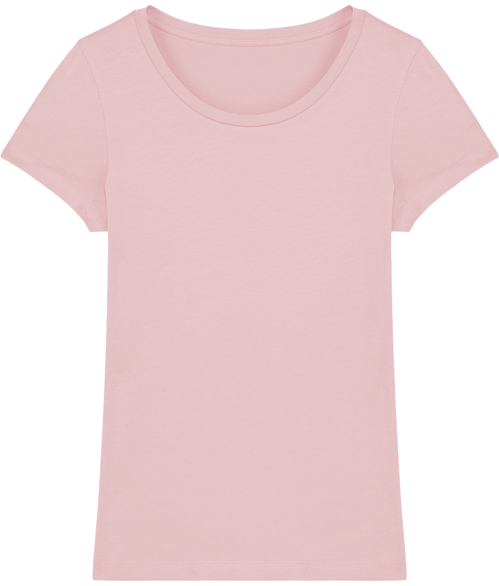 Tee shirt femme bio stella lover face Cotton Pink