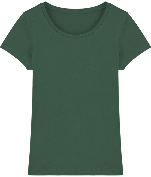 Tee shirt femme bio stella lover face Bottle Green