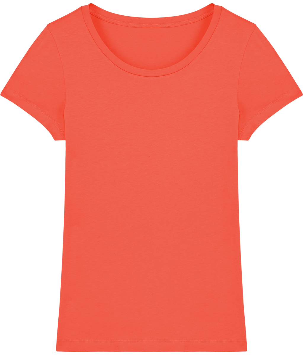 Tee shirt femme bio stella lover face Coral Wave