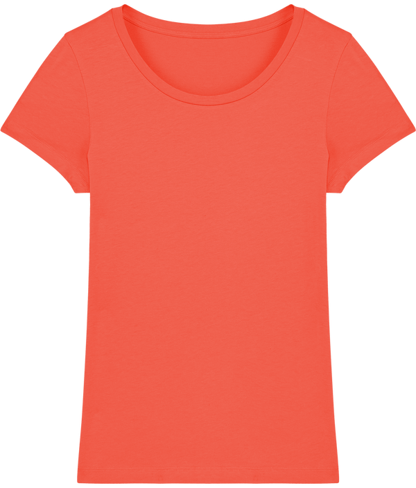 Tee shirt femme bio stella lover face Coral Wave