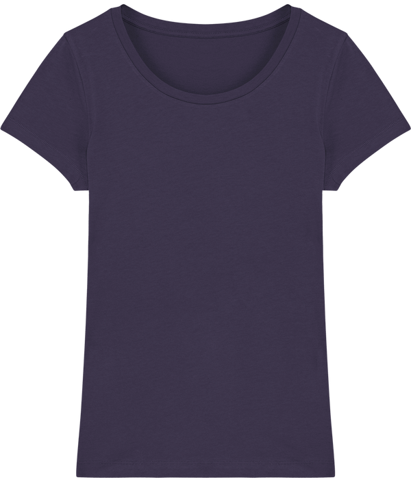 Tee shirt femme bio stella lover face Plum