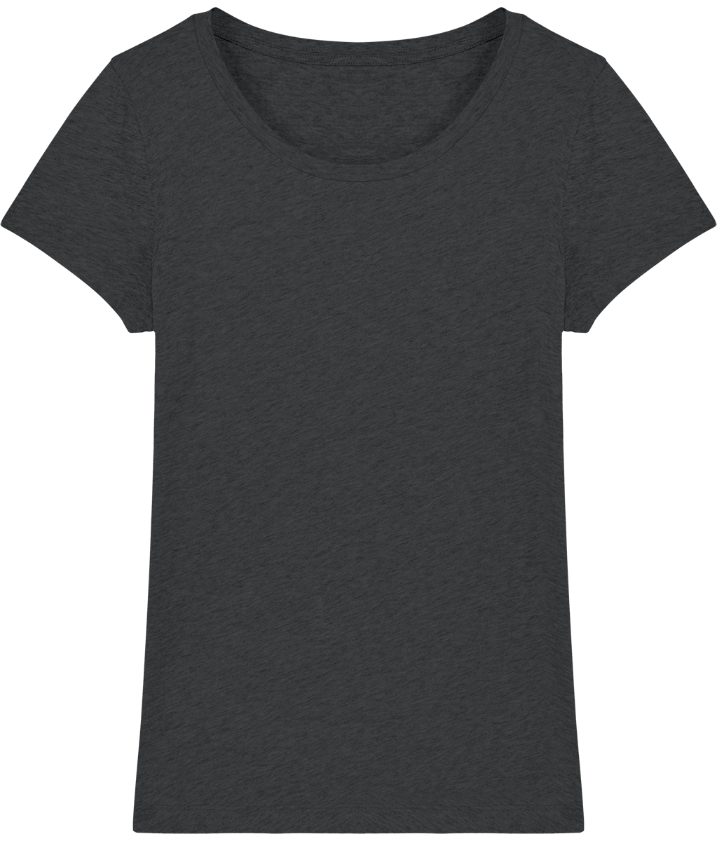 Tee shirt femme bio stella lover face Dark Heather Grey