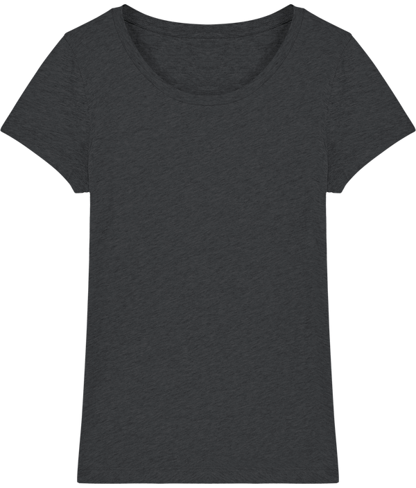 Tee shirt femme bio stella lover face Dark Heather Grey