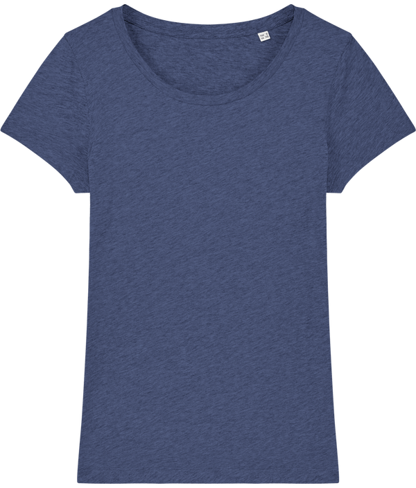 Tee shirt femme bio stella lover face Dark Heather Indigo