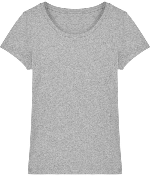 Tee shirt femme bio stella lover face Heather Grey