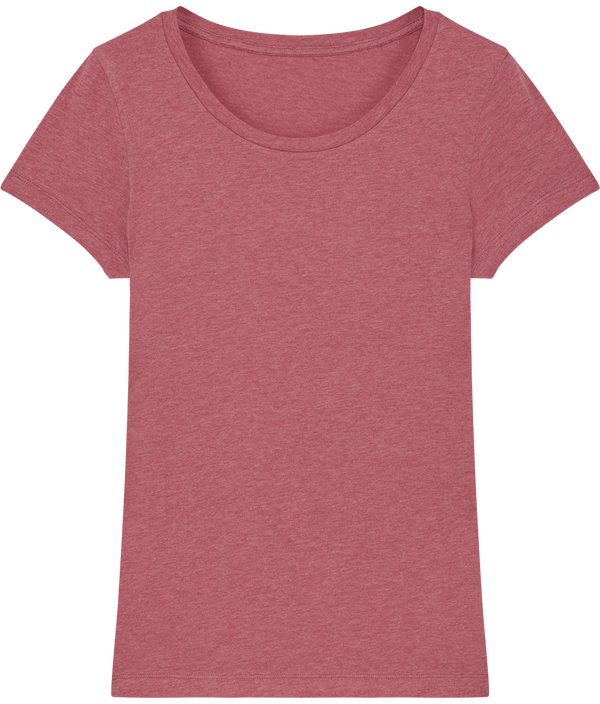 Tee shirt femme bio stella lover face Heather Cranberry