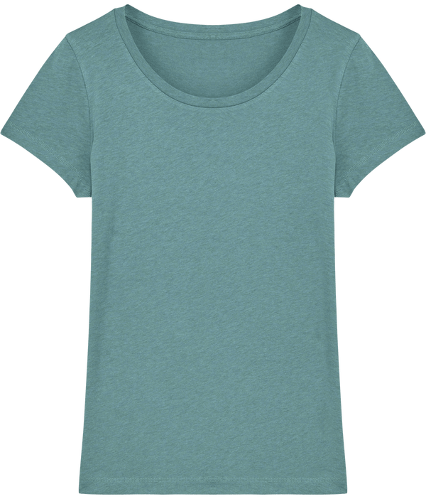 Tee shirt femme bio stella lover face Heather Eucalyptus