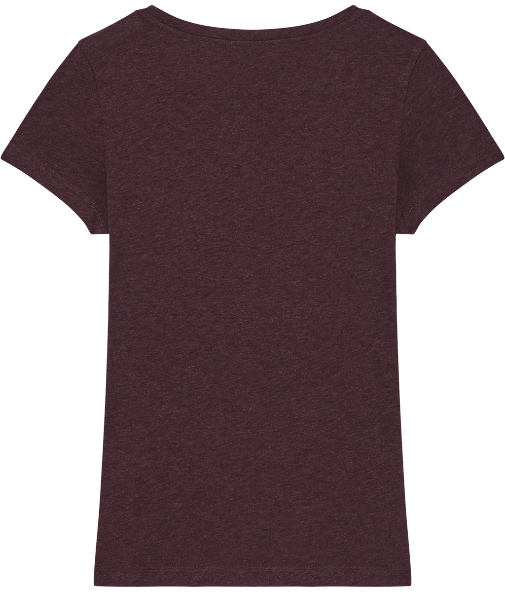 Tee shirt femme bio stella lover dos Heather Grape Red