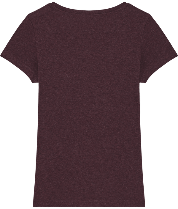 Tee shirt femme bio stella lover dos Heather Grape Red