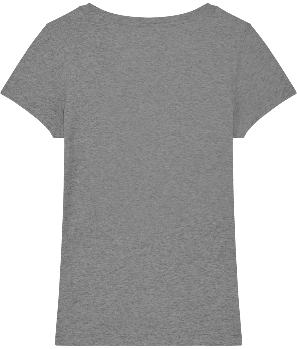 Tee shirt femme bio stella lover dos Mid Heather Grey