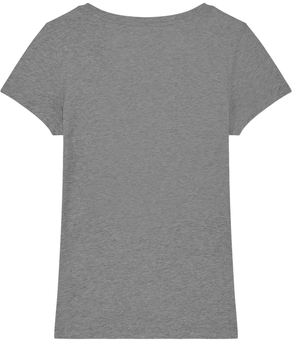 Tee shirt femme bio stella lover dos Mid Heather Grey