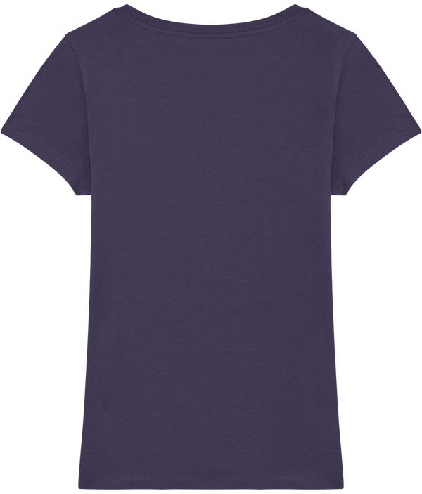Tee shirt femme bio stella lover dos Plum