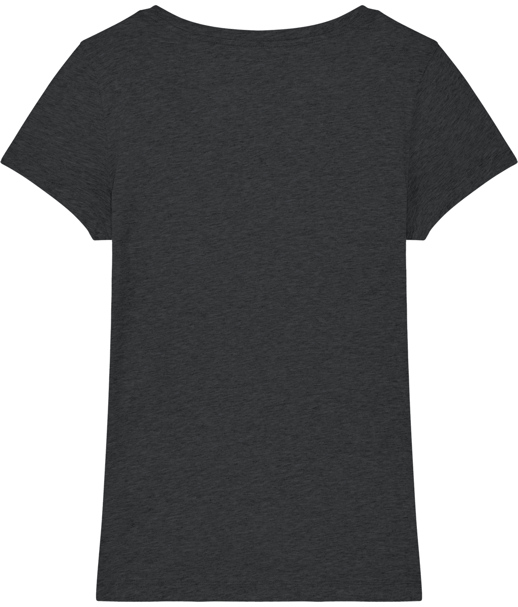 Tee shirt femme bio stella lover dos Dark Heather Grey